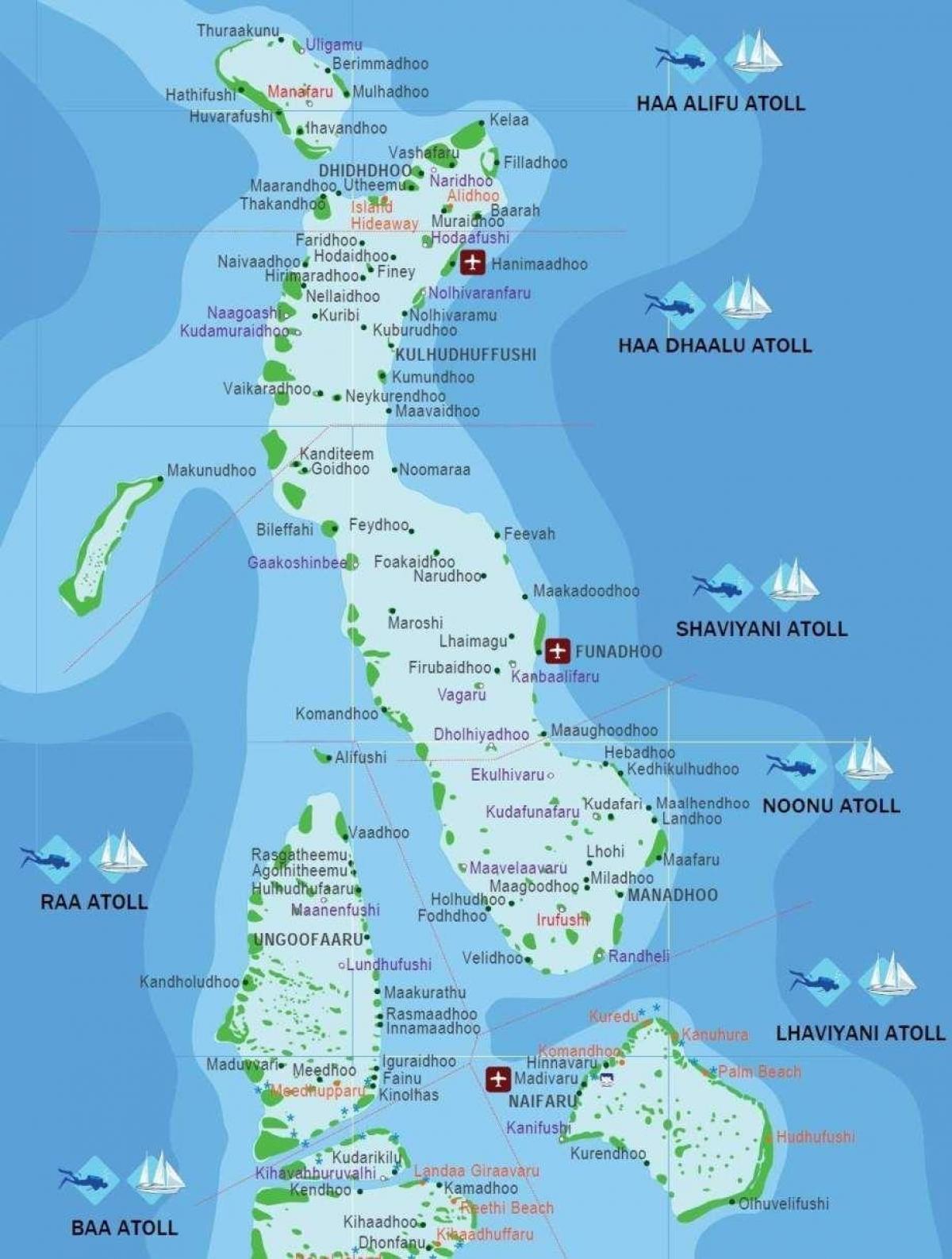 iles maldives mappa