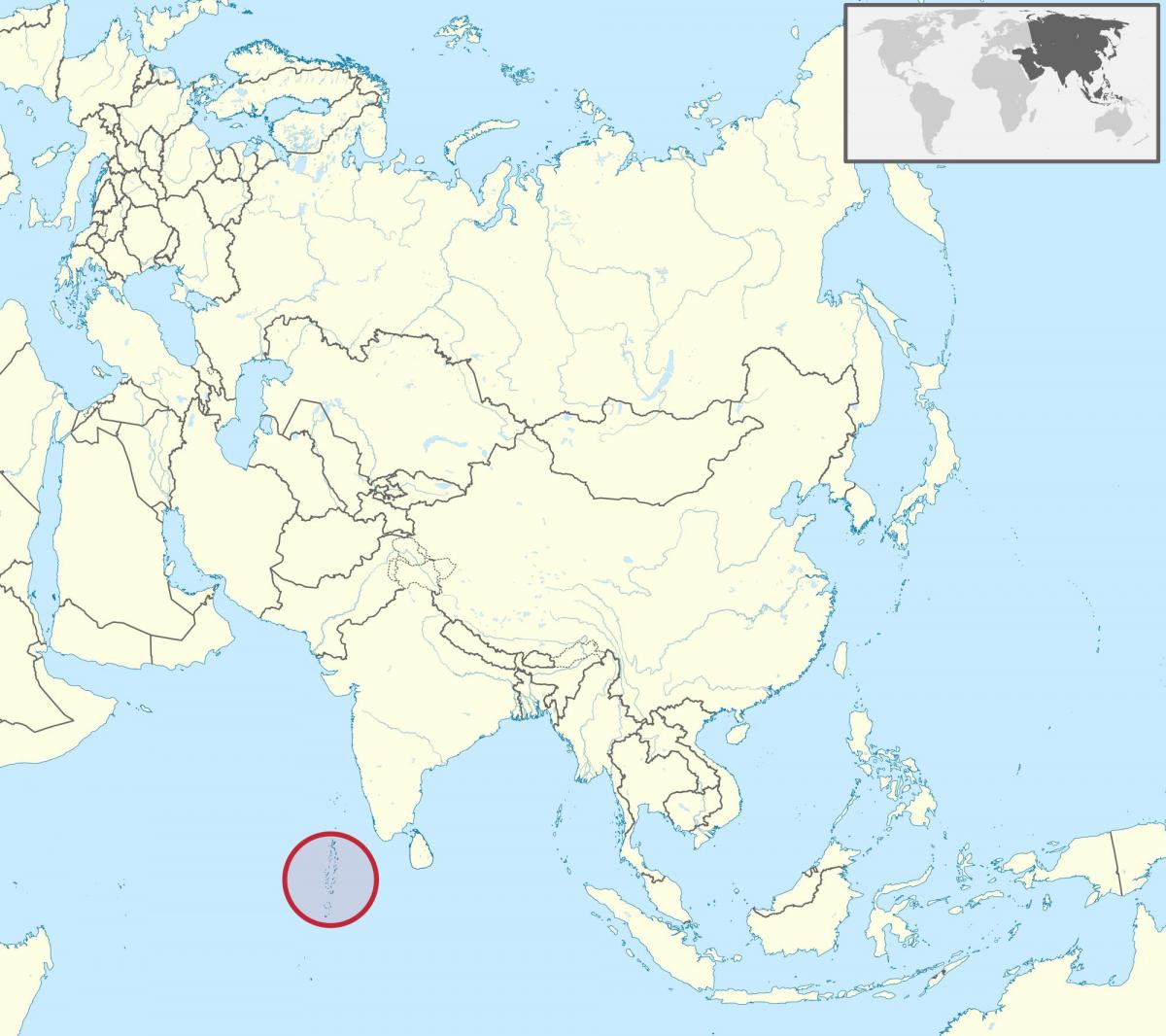 mappa delle maldive mappa dell'asia