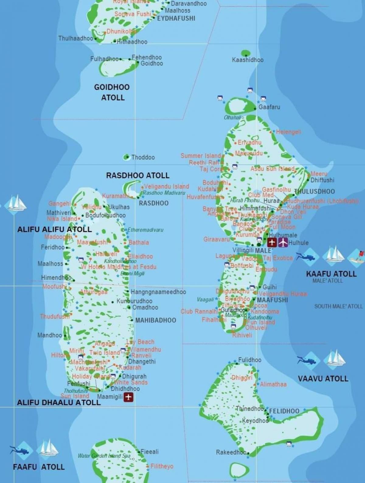 maldive mappa di capitale