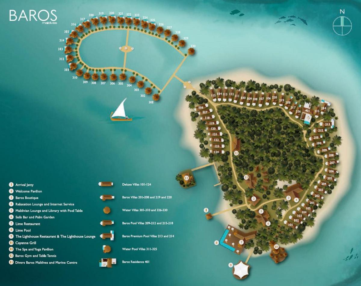 mappa di baros maldives