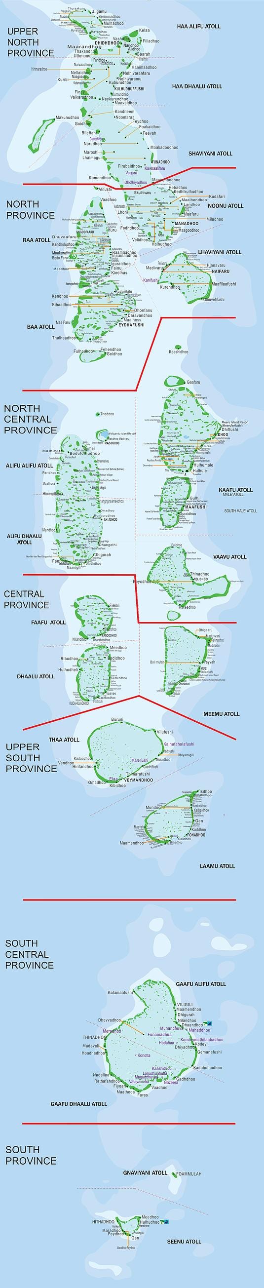 mappa delle maldive traghetto