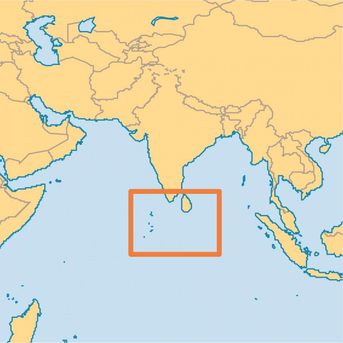 maldive isola posizione sulla mappa del mondo