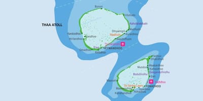 Mappa di kandooma maldives
