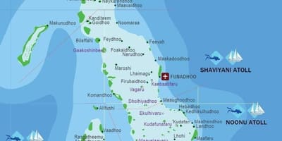 Mappa di kani maldive 