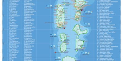 Maldive mappa geografica