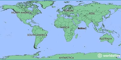 Mappa maldive paesi vicini