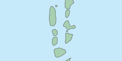 Mappa delle maldive mappa vettoriale