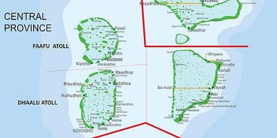 Mappa delle maldive traghetto